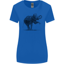 Dancing Musical Elephant Ghetto Blaster Womens Wider Cut T-Shirt Royal Blue