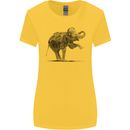 Dancing Musical Elephant Ghetto Blaster Womens Wider Cut T-Shirt Yellow