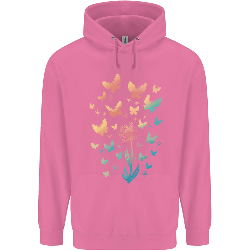 Dandelion Butterfly Plant Gardening Childrens Kids Hoodie Azalea