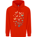 Dandelion Butterfly Plant Gardening Childrens Kids Hoodie Bright Red