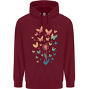 Dandelion Butterfly Plant Gardening Childrens Kids Hoodie Maroon