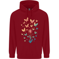 Dandelion Butterfly Plant Gardening Childrens Kids Hoodie Red