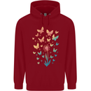 Dandelion Butterfly Plant Gardening Childrens Kids Hoodie Red