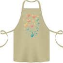 Dandelion Butterfly Plant Gardening Cotton Apron 100% Organic Khaki