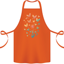 Dandelion Butterfly Plant Gardening Cotton Apron 100% Organic Orange