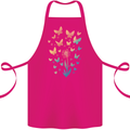 Dandelion Butterfly Plant Gardening Cotton Apron 100% Organic Pink