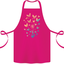 Dandelion Butterfly Plant Gardening Cotton Apron 100% Organic Pink