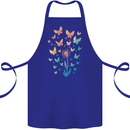 Dandelion Butterfly Plant Gardening Cotton Apron 100% Organic Royal Blue