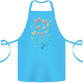 Dandelion Butterfly Plant Gardening Cotton Apron 100% Organic Turquoise