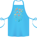 Dandelion Butterfly Plant Gardening Cotton Apron 100% Organic Turquoise