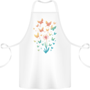 Dandelion Butterfly Plant Gardening Cotton Apron 100% Organic White