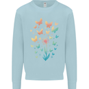 Dandelion Butterfly Plant Gardening Kids Sweatshirt Jumper Light Blue