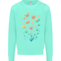 Dandelion Butterfly Plant Gardening Kids Sweatshirt Jumper Peppermint