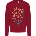 Dandelion Butterfly Plant Gardening Kids Sweatshirt Jumper Red