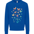 Dandelion Butterfly Plant Gardening Kids Sweatshirt Jumper Royal Blue