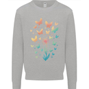 Dandelion Butterfly Plant Gardening Kids Sweatshirt Jumper Sports Grey