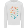 Dandelion Butterfly Plant Gardening Kids Sweatshirt Jumper White