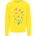 Dandelion Butterfly Plant Gardening Kids Sweatshirt Jumper Yellow