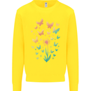 Dandelion Butterfly Plant Gardening Kids Sweatshirt Jumper Yellow