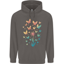 Dandelion Butterfly Plant Gardening Mens 80% Cotton Hoodie Charcoal