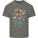 Dandelion Butterfly Plant Gardening Mens Cotton T-Shirt Tee Top Charcoal