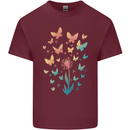 Dandelion Butterfly Plant Gardening Mens Cotton T-Shirt Tee Top Maroon