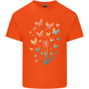 Dandelion Butterfly Plant Gardening Mens Cotton T-Shirt Tee Top Orange
