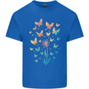 Dandelion Butterfly Plant Gardening Mens Cotton T-Shirt Tee Top Royal Blue