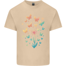 Dandelion Butterfly Plant Gardening Mens Cotton T-Shirt Tee Top Sand