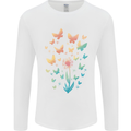 Dandelion Butterfly Plant Gardening Mens Long Sleeve T-Shirt White