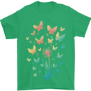Dandelion Butterfly Plant Gardening Mens T-Shirt 100% Cotton Irish Green