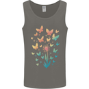 Dandelion Butterfly Plant Gardening Mens Vest Tank Top Charcoal