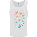 Dandelion Butterfly Plant Gardening Mens Vest Tank Top White