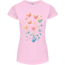 Dandelion Butterfly Plant Gardening Womens Petite Cut T-Shirt Light Pink
