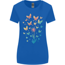 Dandelion Butterfly Plant Gardening Womens Wider Cut T-Shirt Royal Blue