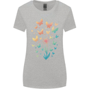 Dandelion Butterfly Plant Gardening Womens Wider Cut T-Shirt Sports Grey