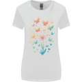 Dandelion Butterfly Plant Gardening Womens Wider Cut T-Shirt White