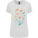 Dandelion Butterfly Plant Gardening Womens Wider Cut T-Shirt White