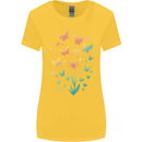 Dandelion Butterfly Plant Gardening Womens Wider Cut T-Shirt Yellow