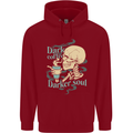 Dark Coffee Darker Soul Skull Childrens Kids Hoodie Red
