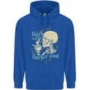 Dark Coffee Darker Soul Skull Childrens Kids Hoodie Royal Blue