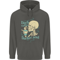 Dark Coffee Darker Soul Skull Childrens Kids Hoodie Storm Grey