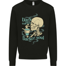 Dark Coffee Darker Soul Skull Kids Sweatshirt Jumper Black