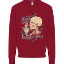 Dark Coffee Darker Soul Skull Kids Sweatshirt Jumper Red