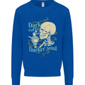 Dark Coffee Darker Soul Skull Kids Sweatshirt Jumper Royal Blue