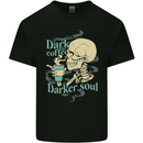 Dark Coffee Darker Soul Skull Kids T-Shirt Childrens Black