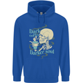 Dark Coffee Darker Soul Skull Mens 80% Cotton Hoodie Royal Blue