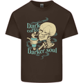 Dark Coffee Darker Soul Skull Mens Cotton T-Shirt Tee Top Dark Chocolate