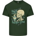 Dark Coffee Darker Soul Skull Mens Cotton T-Shirt Tee Top Forest Green