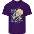 Dark Coffee Darker Soul Skull Mens Cotton T-Shirt Tee Top Purple
